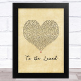 Papa Roach To Be Loved Vintage Heart Song Lyric Music Art Print