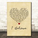 Robson & Jerome I Believe Vintage Heart Song Lyric Music Art Print