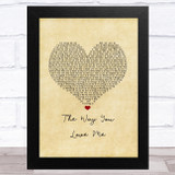 Ron Hall & The Muthafunkaz feat. Marc Evans The Way You Love Me Vintage Heart Song Lyric Music Art Print