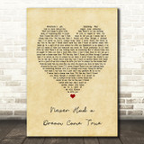 S Club 7 Never Had a Dream Come True Vintage Heart Song Lyric Music Art Print