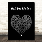 Bastille Oil On Water Black Heart Song Lyric Print