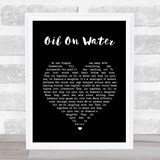 Bastille Oil On Water Black Heart Song Lyric Print