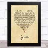 Biffy Clyro Space Vintage Heart Song Lyric Music Art Print