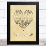 The Mission Tower of Strength Vintage Heart Song Lyric Music Art Print