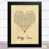The Offspring Defy You Vintage Heart Song Lyric Music Art Print