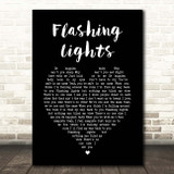 Roadtrip Flashing Lights Black Heart Song Lyric Print