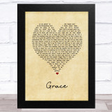 The Wolfe Tones Grace Vintage Heart Song Lyric Music Art Print