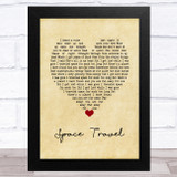 Yellowcard Space Travel Vintage Heart Song Lyric Music Art Print