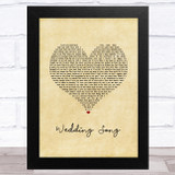 Bob Dylan Wedding Song Vintage Heart Song Lyric Music Art Print