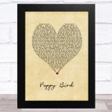 Bromheads Jacket Poppy Bird Vintage Heart Song Lyric Music Art Print