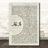 Aaron Jeoffrey He Is Vintage Script Song Lyric Print