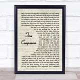 Marc Cohn True Companion Vintage Script Song Lyric Print