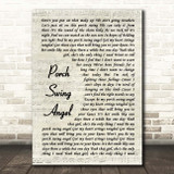 Muscadine Bloodline Porch Swing Angel Vintage Script Song Lyric Print