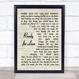 Bad Company Ready for Love Vintage Script Song Lyric Print