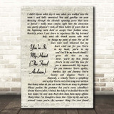 Rod Stewart You're In My Heart (The Final Acclaim) Vintage Script Song Lyric Print