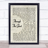Shinedown Through The Ghost Vintage Script Song Lyric Print
