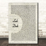 Snoop Dogg Lodi Dodi Vintage Script Song Lyric Print