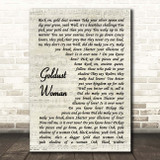 Stevie Nicks Goldust Woman Vintage Script Song Lyric Print