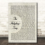 The Incredible String Band The Hedgehogs Song Vintage Script Song Lyric Print