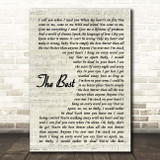Tina Turner The Best Vintage Script Song Lyric Print