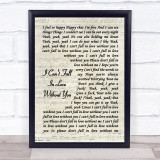 Zara Larsson I Can't Fall In Love Without You Vintage Script Song Lyric Print