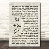 Chris LeDoux Look At You Girl Vintage Script Song Lyric Print
