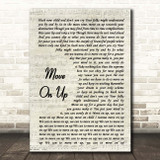 Curtis Mayfield Move On Up Vintage Script Song Lyric Print