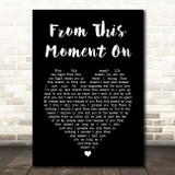 Sam Bailey From This Moment On Black Heart Song Lyric Print