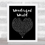 Sam Cooke Wonderful World Black Heart Song Lyric Print