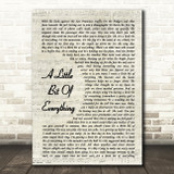 Dawes A Little Bit Of Everything Vintage Script Song Lyric Wall Art Print