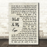 Depeche Mode World In My Eyes Vintage Script Song Lyric Wall Art Print