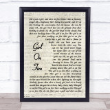 Alicia Keys Girl on Fire Vintage Script Song Lyric Wall Art Print