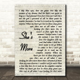 Andy Griggs She's More Vintage Script Song Lyric Wall Art Print