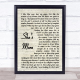 Andy Griggs She's More Vintage Script Song Lyric Wall Art Print