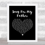 Sarah McLachlan Song For My Father Black Heart Song Lyric Print