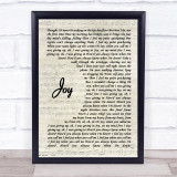 Bastille Joy Vintage Script Song Lyric Quote Music Print