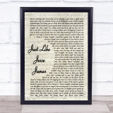 Cher Just Like Jesse James Vintage Script Song Lyric Quote Music Print