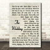 Julie Rogers The Wedding Vintage Script Song Lyric Quote Music Print