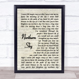 Nick Drake Northern Sky Vintage Script Song Lyric Quote Music Print