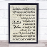 Peter Gabriel The Book Of Love Vintage Script Song Lyric Quote Music Print