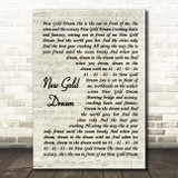 Simple Minds New Gold Dream Vintage Script Song Lyric Quote Music Print
