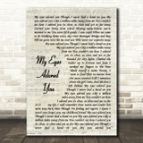 Frankie Valli My Eyes Adored You Vintage Script Song Lyric Quote Print