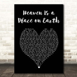 Belinda Carlisle Heaven Is a Place on Earth Black Heart Song Lyric Print