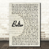 Gerry Cinnamon Belter Vintage Script Song Lyric Quote Print