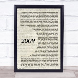 Mac Miller 2009 Vintage Script Song Lyric Quote Print