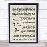 OneRepublic Someone To Save You Vintage Script Song Lyric Quote Print