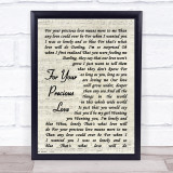 Otis Redding For Your Precious Love Vintage Script Song Lyric Quote Print