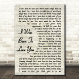 Queen I Was Born To Love You Vintage Script Song Lyric Quote Print
