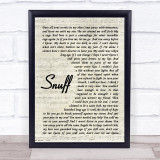 Slipknot Snuff Vintage Script Song Lyric Quote Print