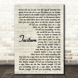 Stone Sour Taciturn Vintage Script Song Lyric Quote Print